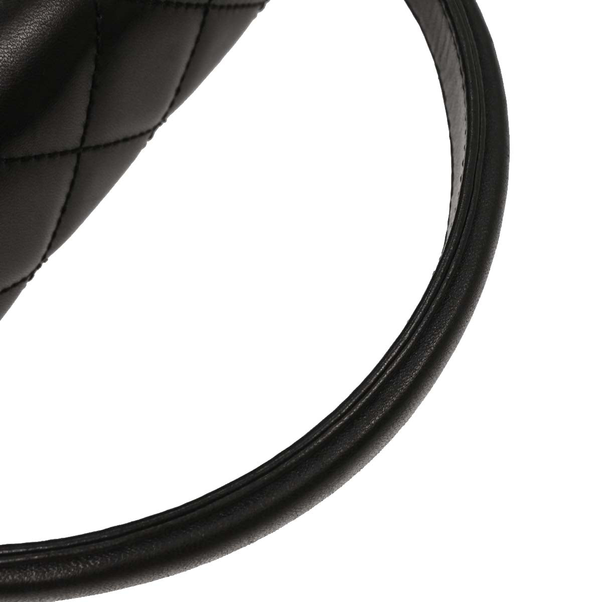 Chanel Black Lambskin Top Handle Handbag