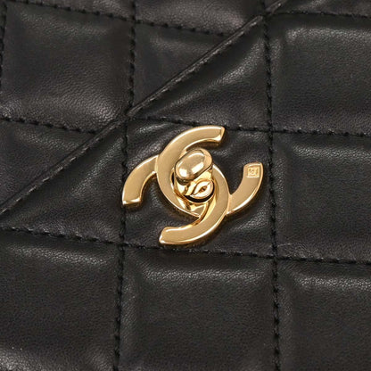 Chanel Black Lambskin Top Handle Handbag