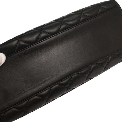 Chanel Black Lambskin Top Handle Handbag