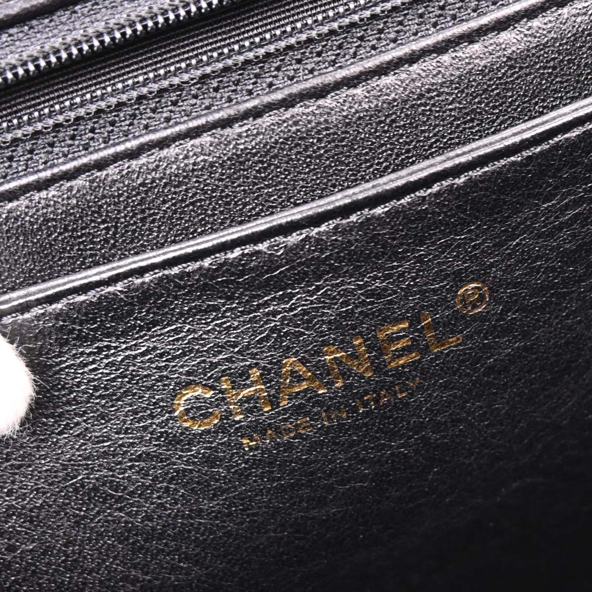 Chanel Black Lambskin Top Handle Handbag