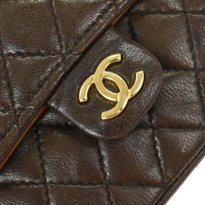 Chanel Brown Lambskin Classic Flap Micro Bum Belt Bag