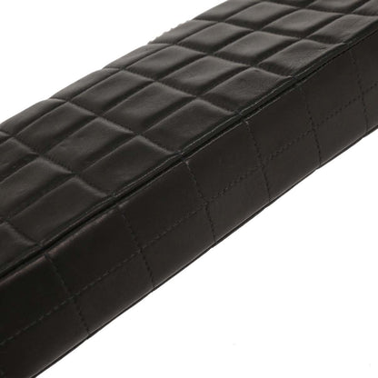 Chanel Black Lambskin East West Choco Bar Shoulder Bag