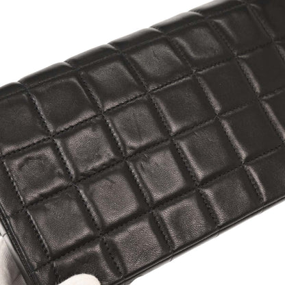 Chanel Black Lambskin East West Choco Bar Shoulder Bag