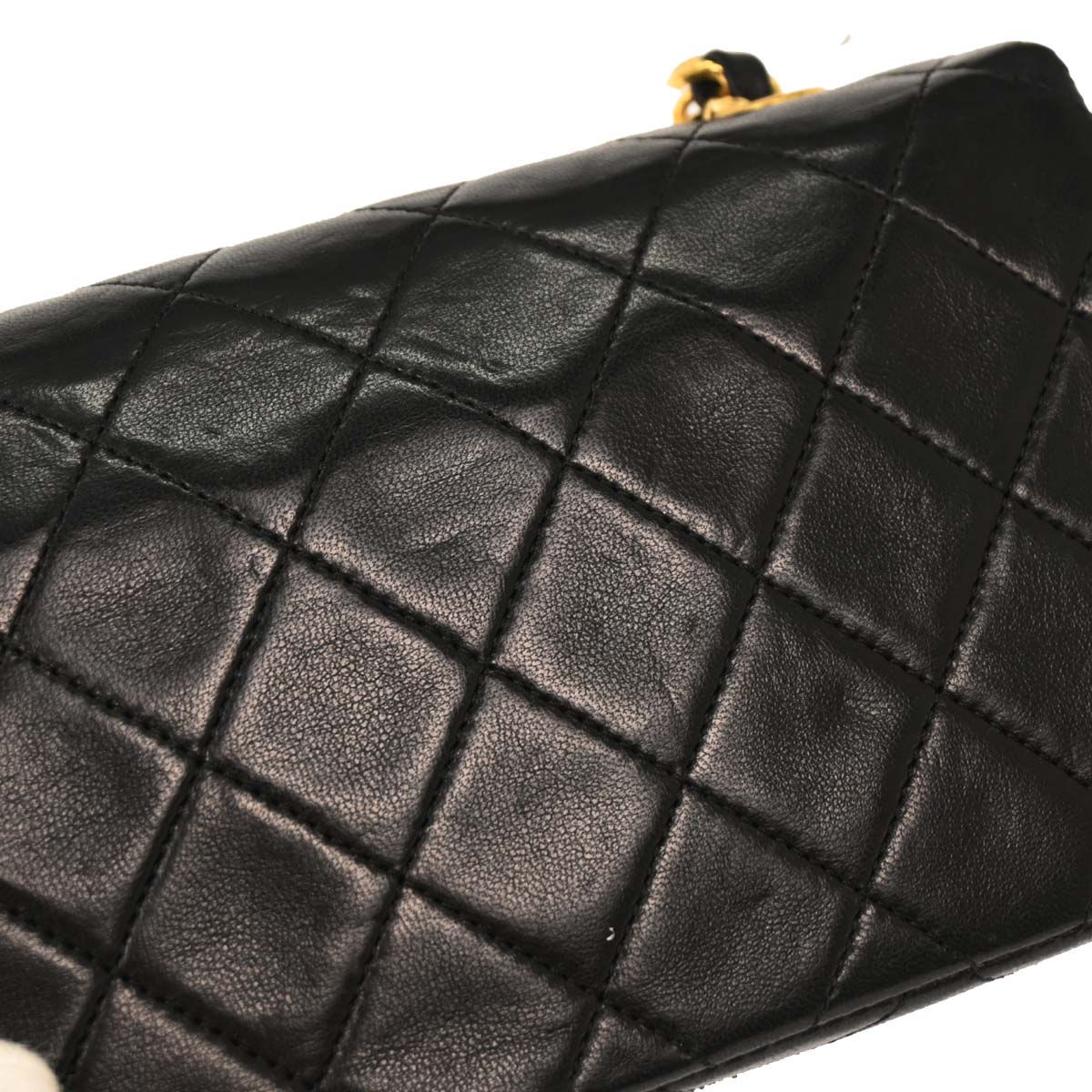 Chanel Black Lambskin Turnlock Mini Full Flap Shoulder Bag