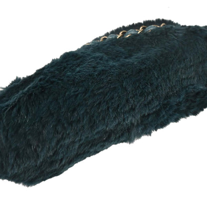 Chanel Blue Fur Chain Shoulder Bag