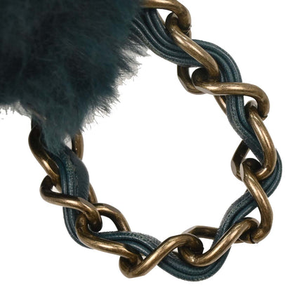 Chanel Blue Fur Chain Shoulder Bag