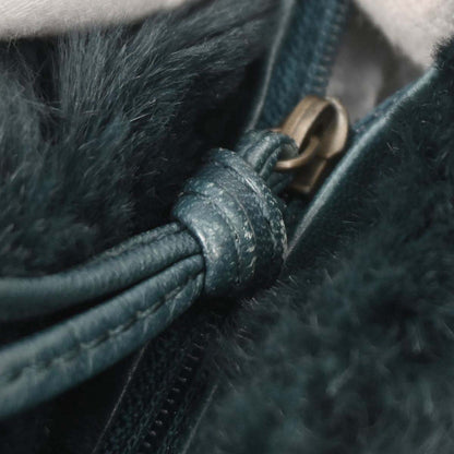 Chanel Blue Fur Chain Shoulder Bag