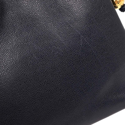 Chanel Navy Caviar Shoulder Tote Bag