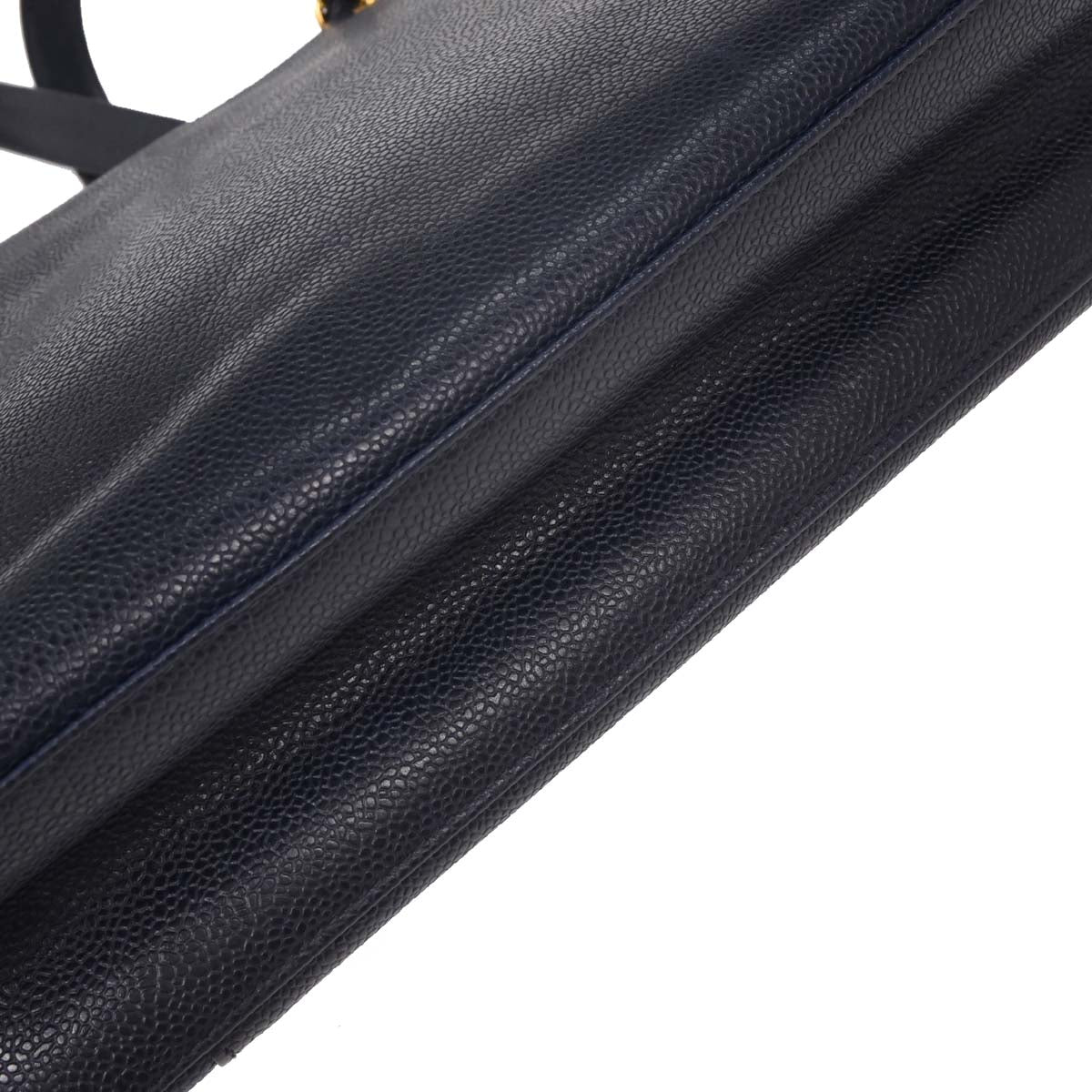 Chanel Navy Caviar Shoulder Tote Bag
