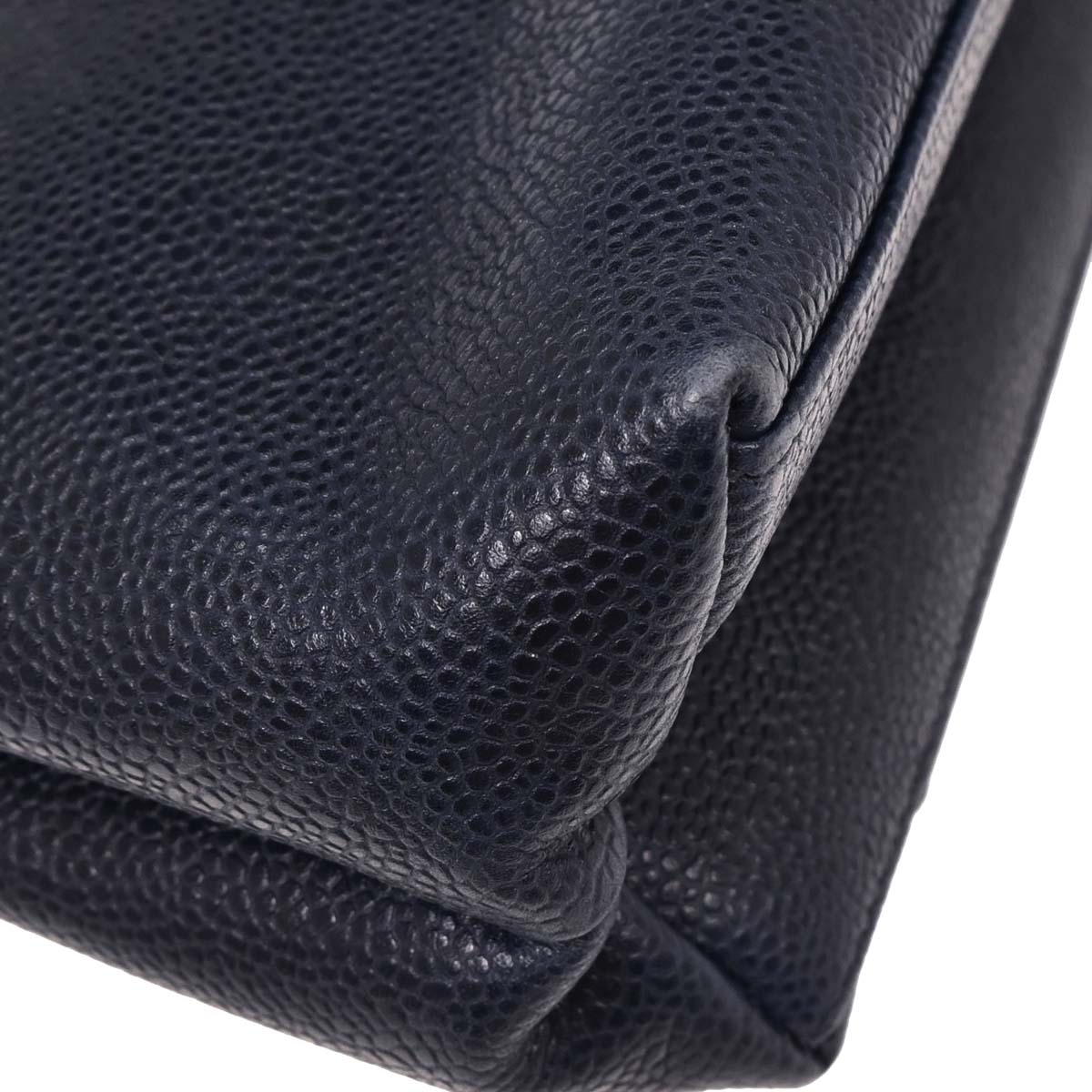 Chanel Navy Caviar Shoulder Tote Bag