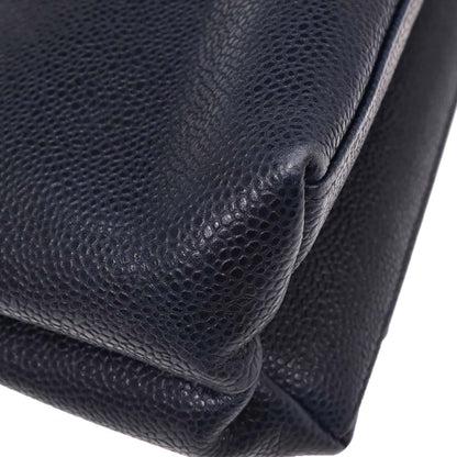 Chanel Navy Caviar Shoulder Tote Bag