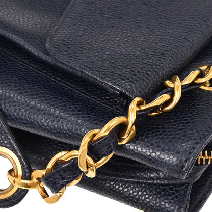 Chanel Navy Caviar Shoulder Tote Bag