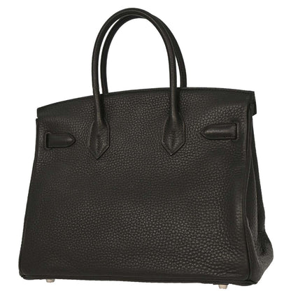 Hermes Black Taurillon Clemence Birkin 30 Handbag