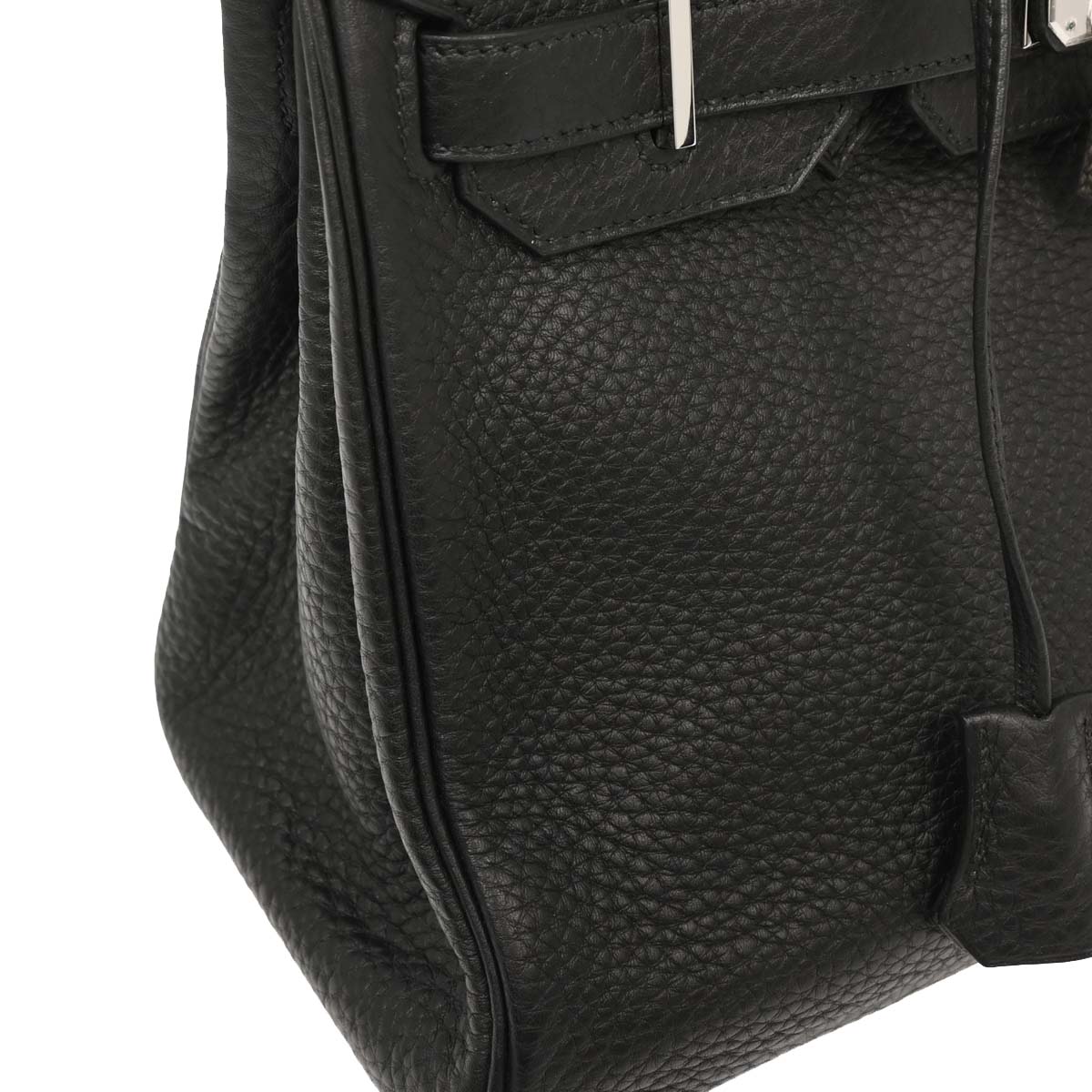 Hermes Black Taurillon Clemence Birkin 30 Handbag