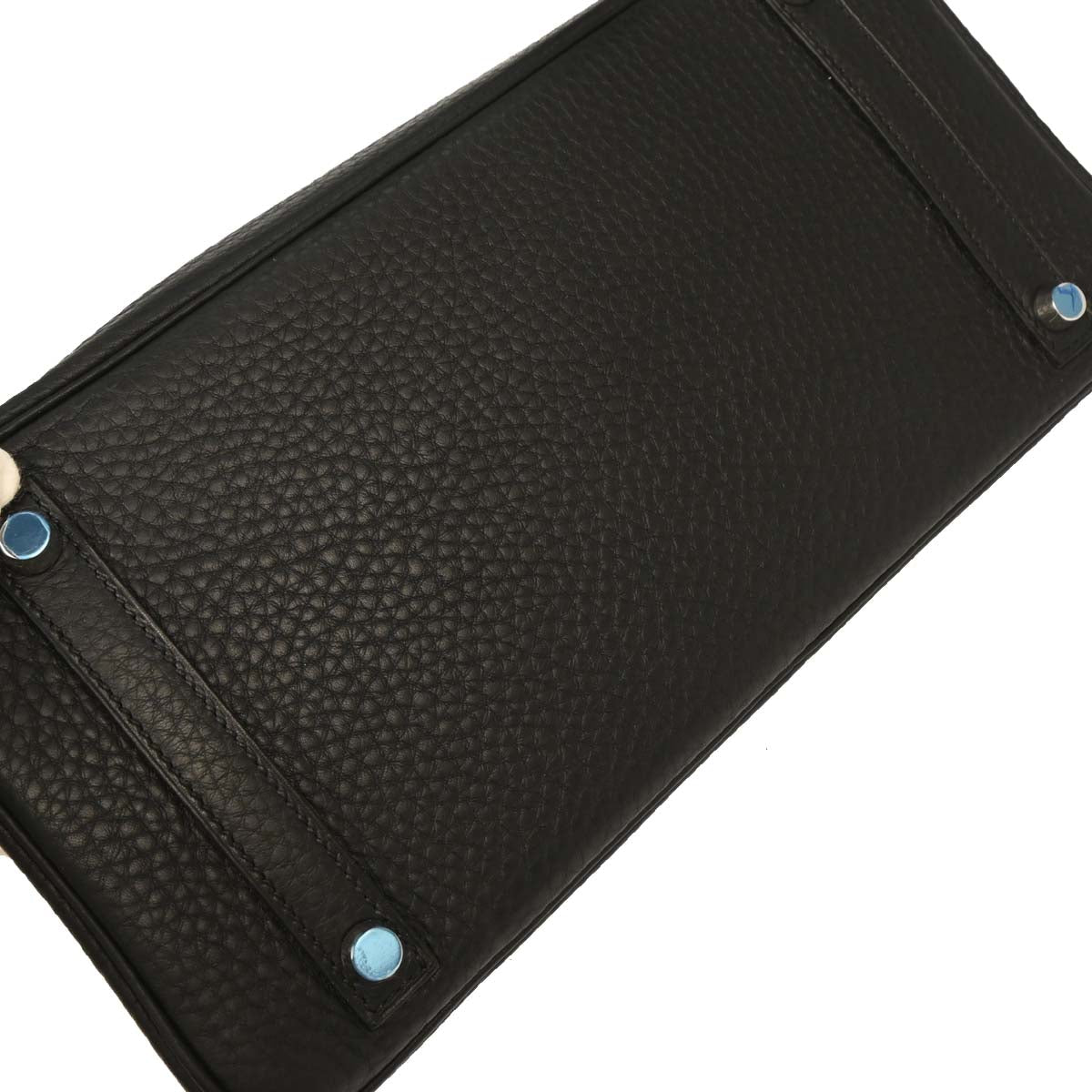 Hermes Black Taurillon Clemence Birkin 30 Handbag