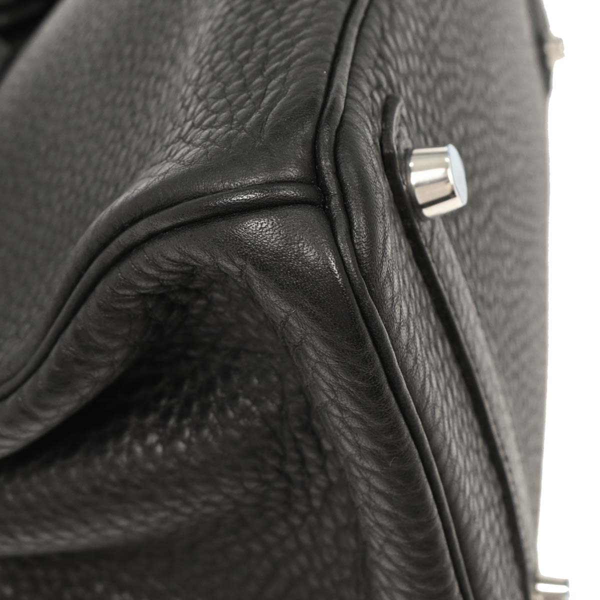 Hermes Black Taurillon Clemence Birkin 30 Handbag