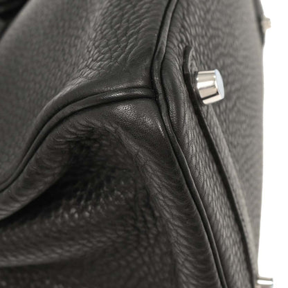 Hermes Black Taurillon Clemence Birkin 30 Handbag