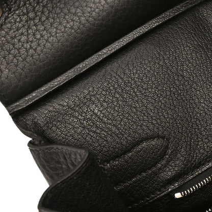 Hermes Black Taurillon Clemence Birkin 30 Handbag