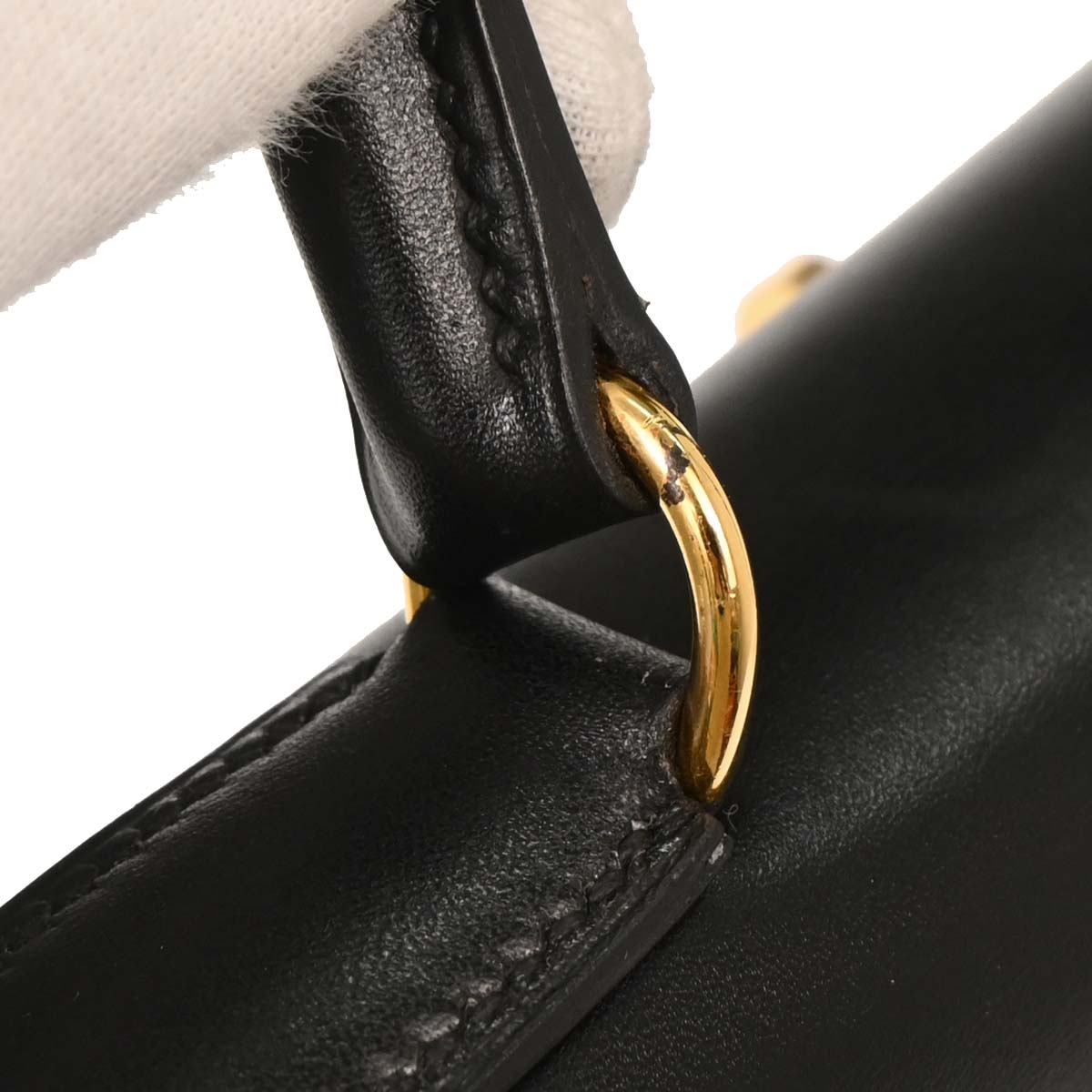 Hermes Black Box Calf Kelly 28 Retourne 2way Shoulder Handbag