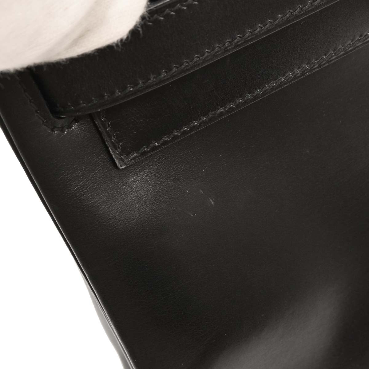 Hermes Black Box Calf Kelly 28 Retourne 2way Shoulder Handbag
