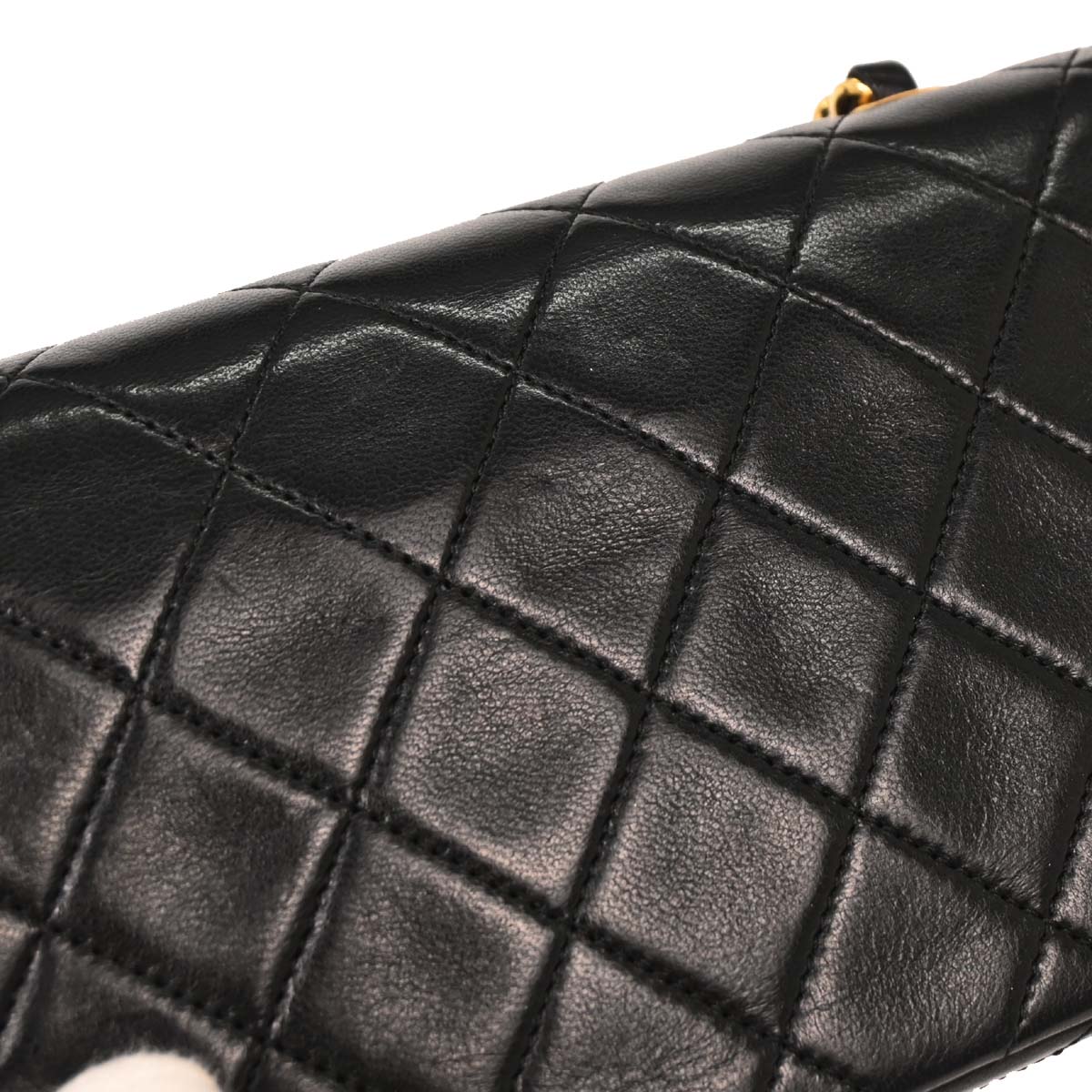 Chanel Black Lambskin Turnlock Mini Full Flap Shoulder Bag