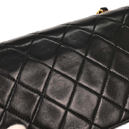 Chanel Black Lambskin Turnlock Mini Full Flap Shoulder Bag