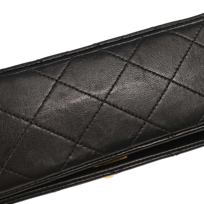 Chanel Black Lambskin Turnlock Mini Full Flap Shoulder Bag
