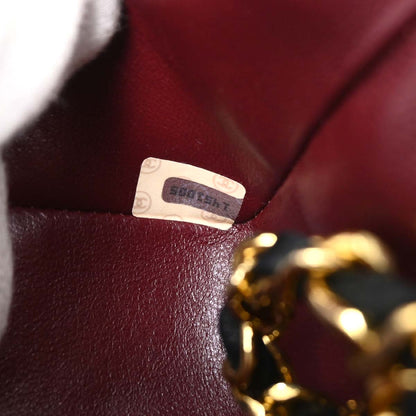 Chanel Black Lambskin Turnlock Mini Full Flap Shoulder Bag