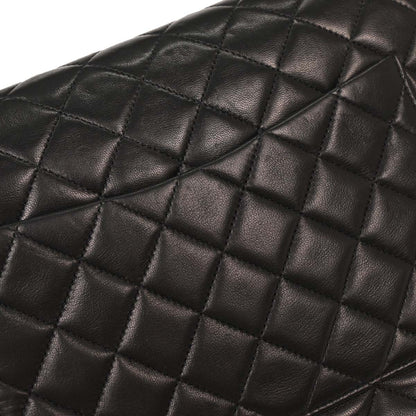 Chanel Black Lambskin Tall Medium Classic Double Flap Shoulder Bag