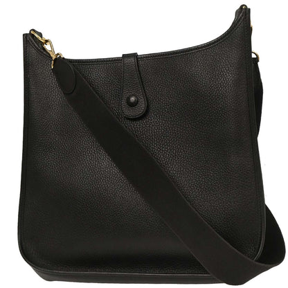 Hermes Black Ardennes Evelyne 1 GM Shoulder Bag