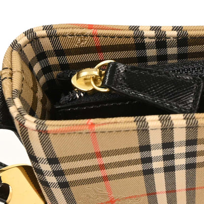 Burberry Beige Black House Check Shoulder Bag