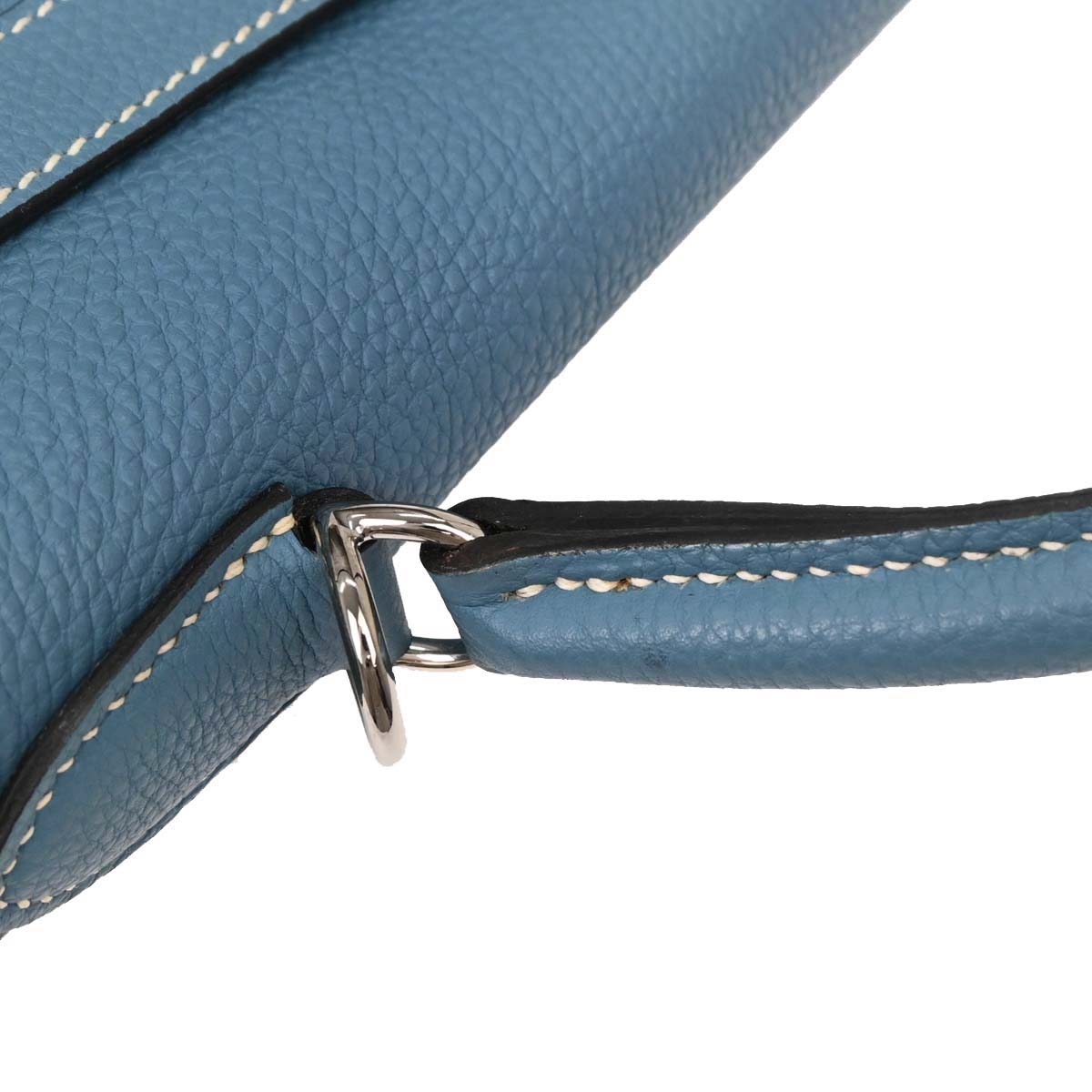 Hermes Blue Jean Togo Kelly 32 Retourne 2way Shoulder Handbag