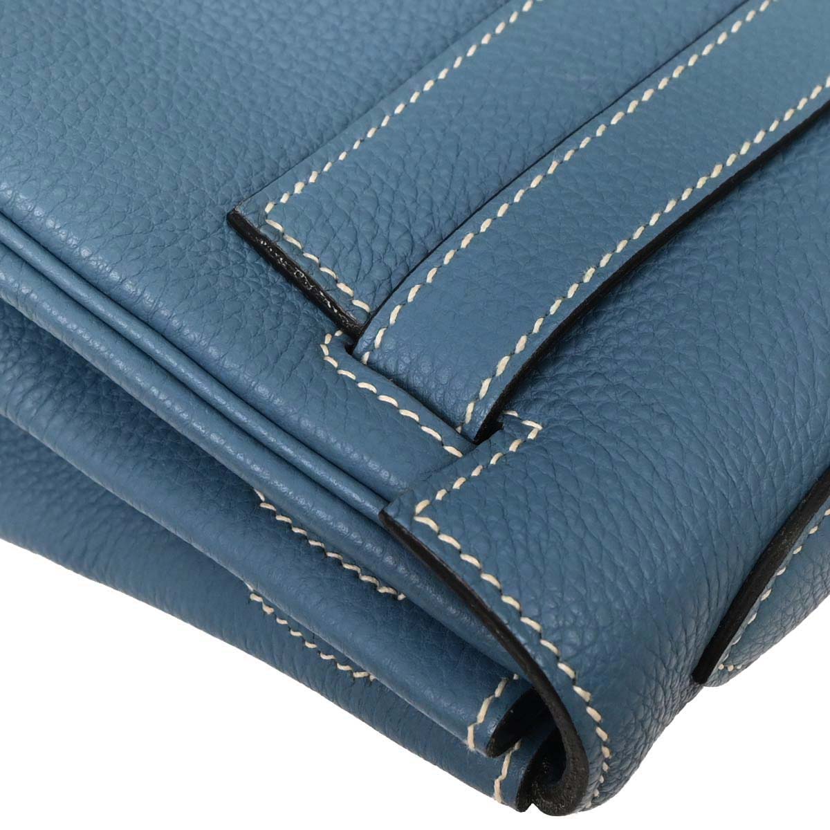 Hermes Blue Jean Togo Kelly 32 Retourne 2way Shoulder Handbag