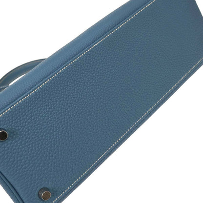 Hermes Blue Jean Togo Kelly 32 Retourne 2way Shoulder Handbag