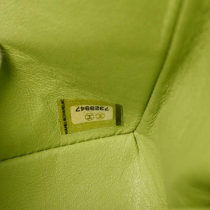 Chanel Green Lambskin Small Classic Double Flap Shoulder Bag