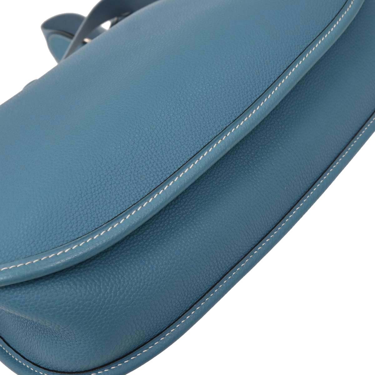Hermes Blue Jean Togo Evelyne 1 PM Shoulder Bag