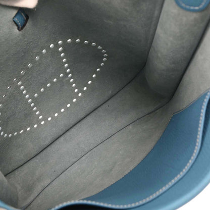 Hermes Blue Jean Togo Evelyne 1 PM Shoulder Bag