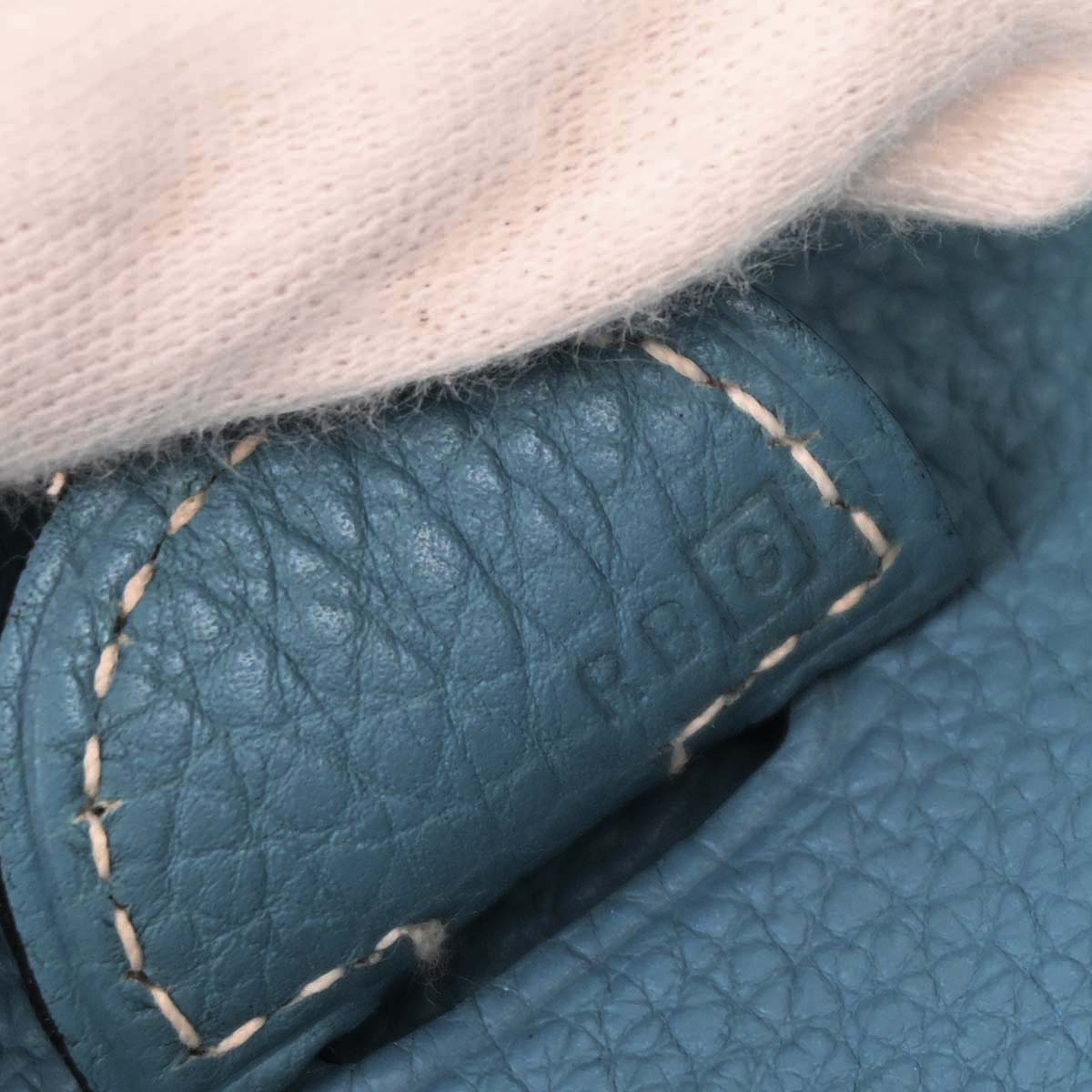 Hermes Blue Jean Togo Evelyne 1 PM Shoulder Bag