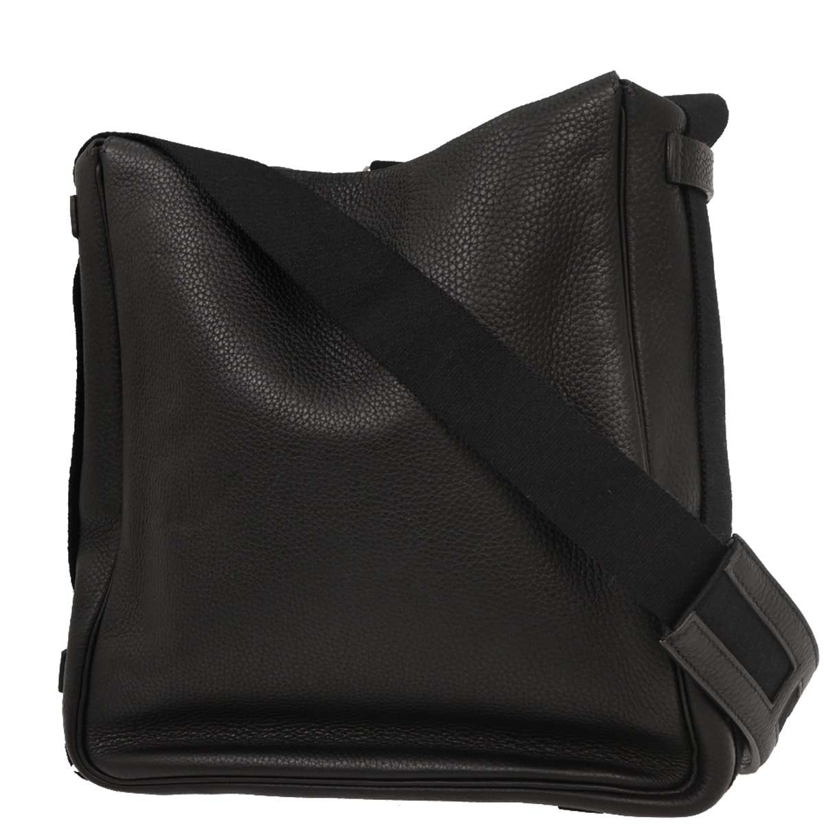 Hermes Black Taurillon Clemence Tibet Vertical MM Shoulder Bag