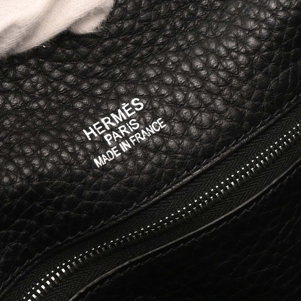 Hermes Black Taurillon Clemence Tibet Vertical MM Shoulder Bag
