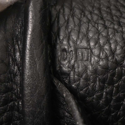 Hermes Black Taurillon Clemence Tibet Vertical MM Shoulder Bag