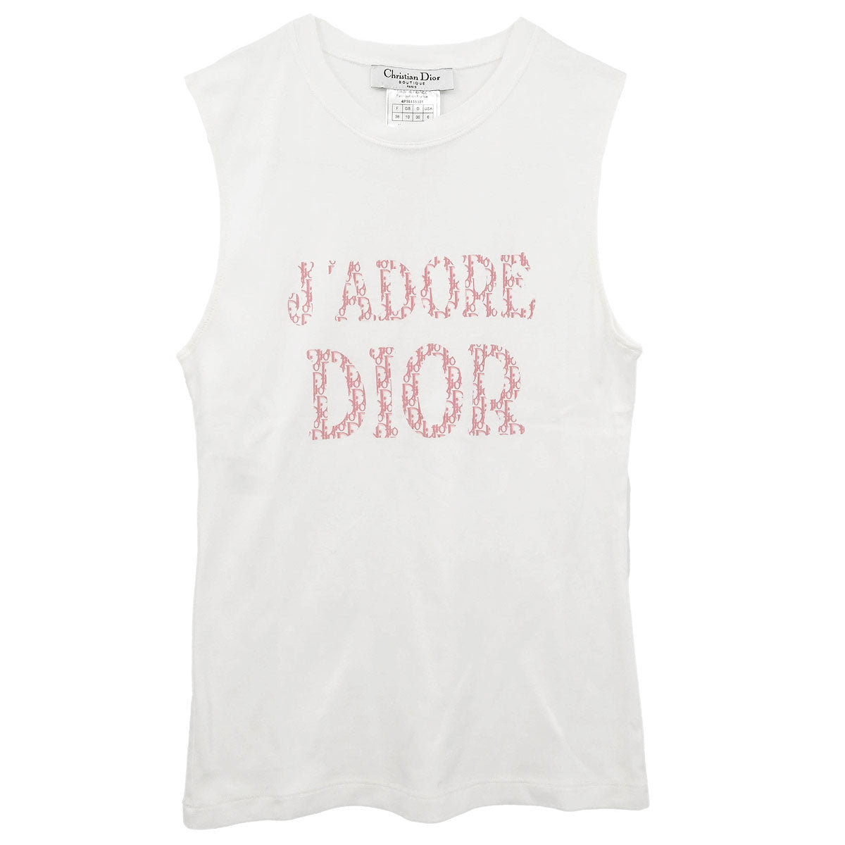 Christian Dior Sleeveless Tank Top White #38