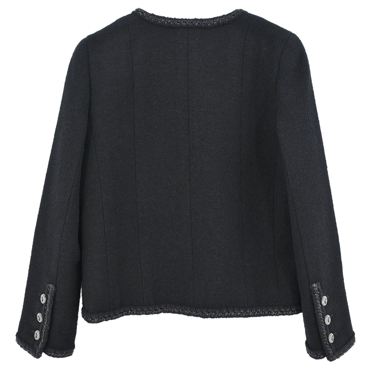 Chanel Single Breasted Jacket Black #36