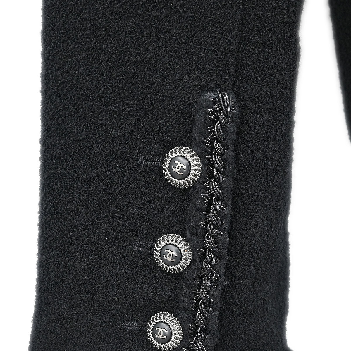 Chanel Single Breasted Jacket Black #36