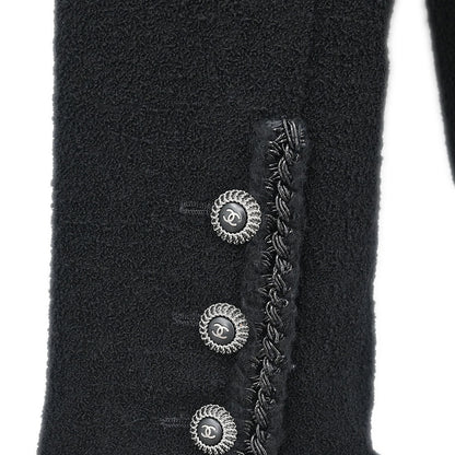 Chanel Single Breasted Jacket Black #36