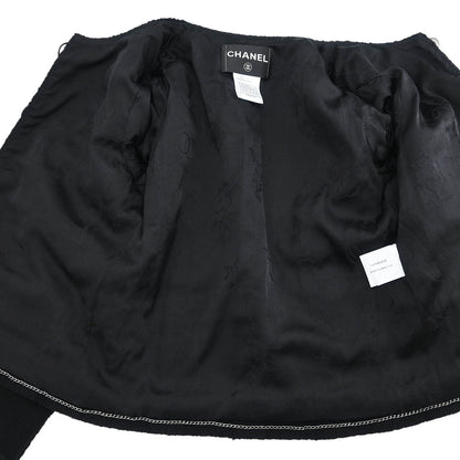 Chanel Single Breasted Jacket Black #36