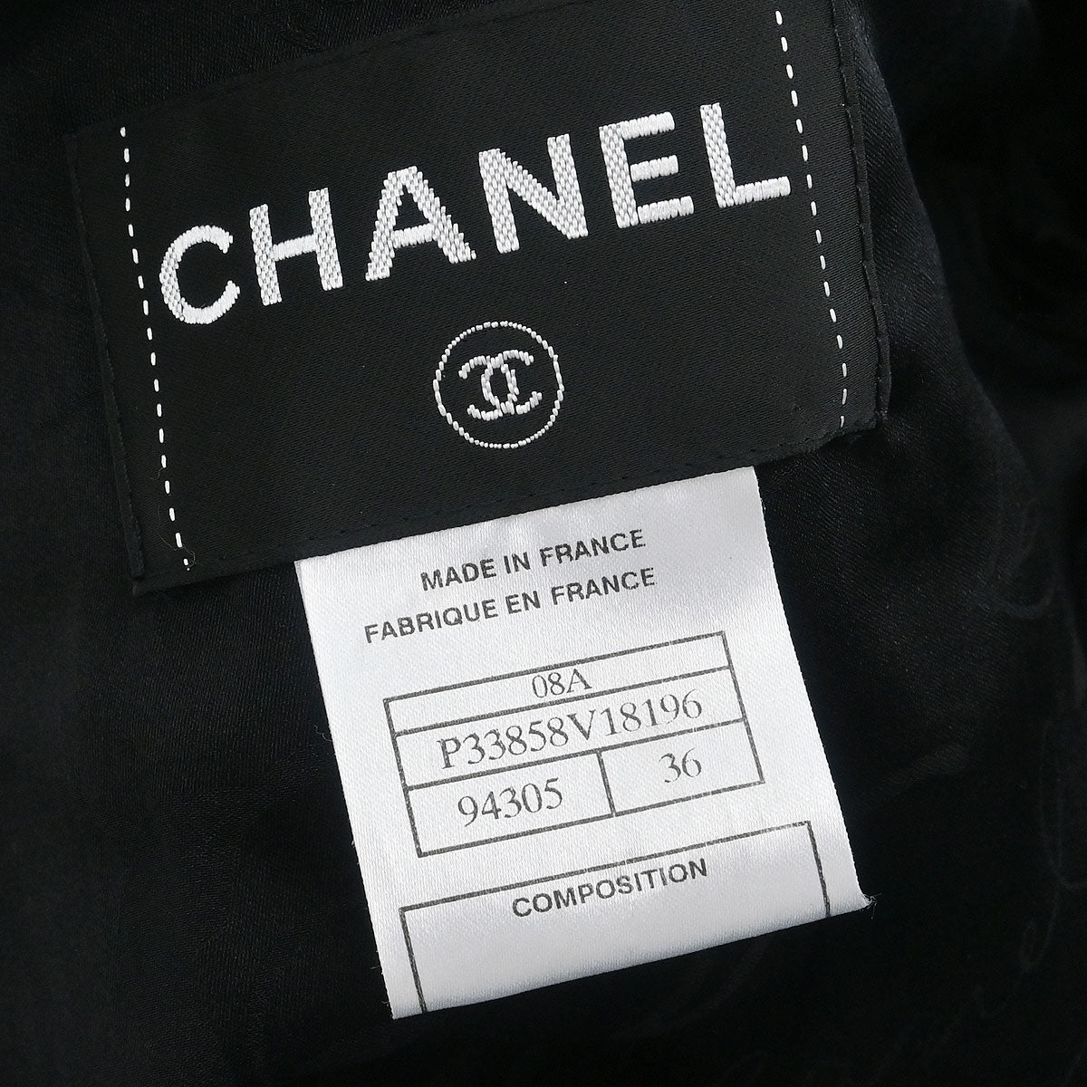 Chanel Single Breasted Jacket Black #36
