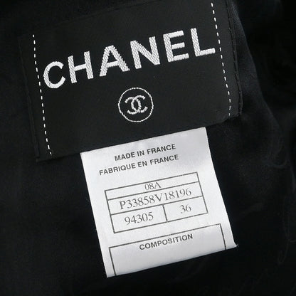 Chanel Single Breasted Jacket Black #36