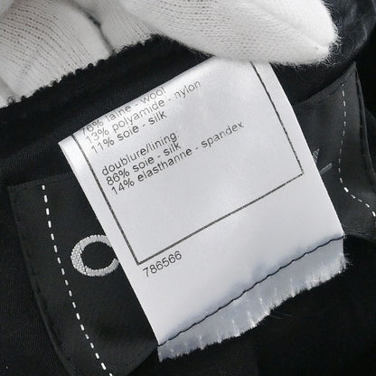 Chanel Single Breasted Jacket Black #36