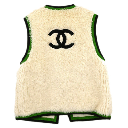 Chanel Sleeveless Vest Jacket White